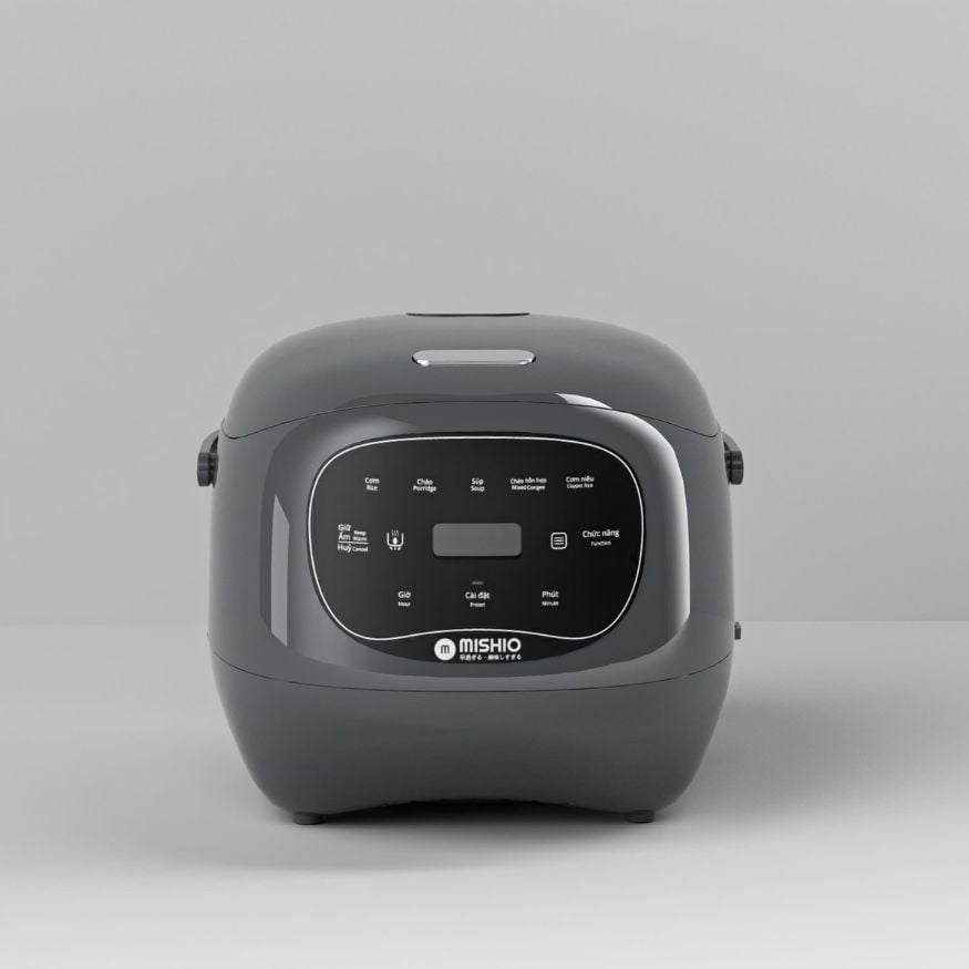 Nồi cơm điện lòng sứ dưỡng sinh Mishio MK365 chống dính tự nhiên trọn đời không bong tróc