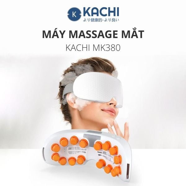  Máy massage mắt 16 đầu rung KACHI MK380 phun sương thư giãn 