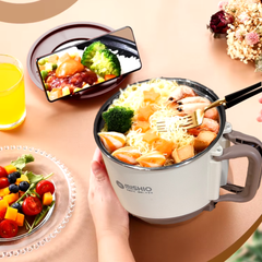 Nồi Lẩu Điện Mini 1.5L Mishio MK392 600W lòng nồi inox 304 không gỉ sét