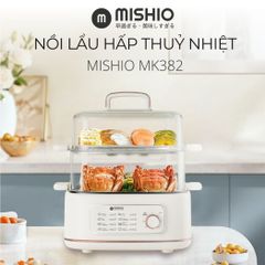 Nồi lẩu hấp thủy nhiệt Mishio MK382 khay hấp inox 304