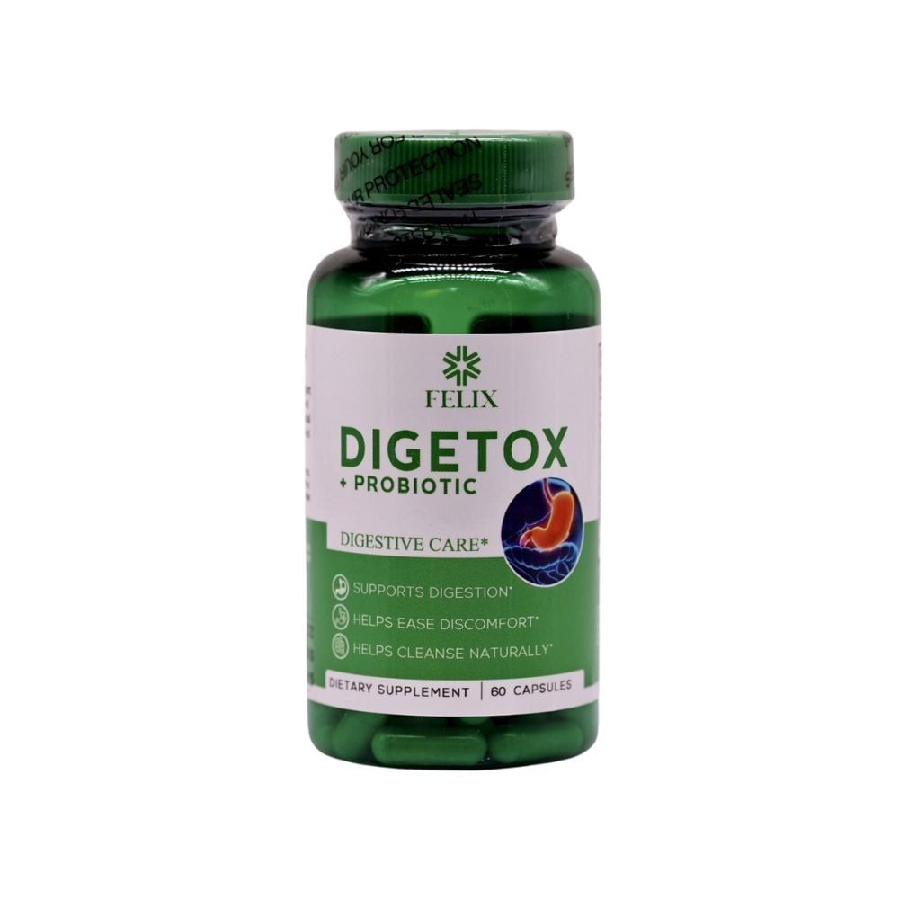  VIÊN UỐNG HỖ TRỢ TIÊU HÓA FELIX DIGETOX PROBIOTIC Hộp 60 Viên TPCN 