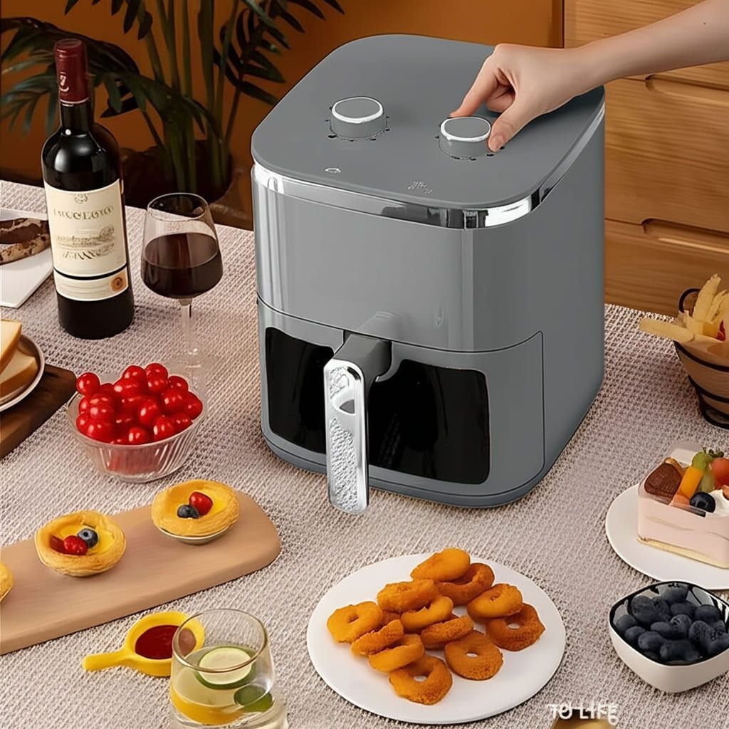 Nồi Chiên Không Dầu 8 Lít Mishio MK391 - Dung Tích Khổng Lồ, Nướng Nguyên Con Gà, Giá Cực Rẻ