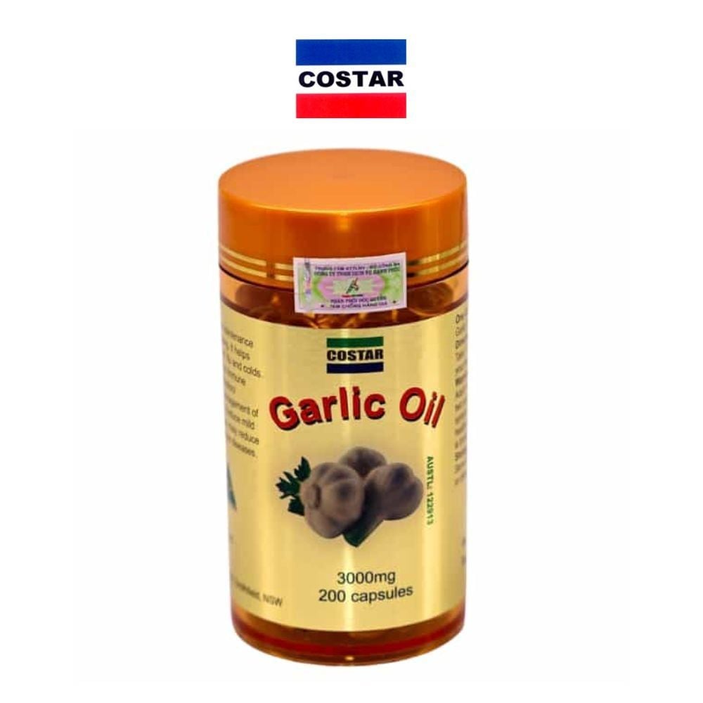  TINH DẦU TỎI COSTAR GARLIC OIL 3000MG TPCN hỗ trợ cải thiện và dự phòng ho và cảm cúm dai dẳng, hỗ trợ tốt cho tim mạch và huyết áp. 