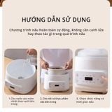  Nồi nấu chậm lòng sứ 3L Mishio MK397 kèm xửng hấp và 4 thố sứ tiện lợi không lo cháy khét hay bong tróc chống dính 