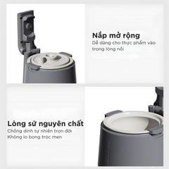 Nồi Cơm Điện Áp Suất Lòng Sứ Dưỡng Sinh Mishio MK396 dung tích 0.8L cho 1-2 người – Bí Quyết Cho Cơm Gạo Lứt