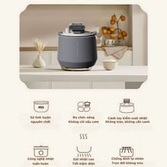 Nồi Cơm Điện Áp Suất Lòng Sứ Dưỡng Sinh Mishio MK396 dung tích 0.8L cho 1-2 người – Bí Quyết Cho Cơm Gạo Lứt