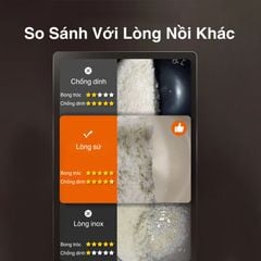 Nồi cơm điện lòng sứ dưỡng sinh Mishio MK365 chống dính tự nhiên trọn đời không bong tróc