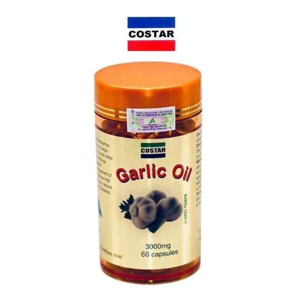  TINH DẦU TỎI COSTAR GARLIC OIL 3000MG TPCN hỗ trợ cải thiện và dự phòng ho và cảm cúm dai dẳng, hỗ trợ tốt cho tim mạch và huyết áp. 