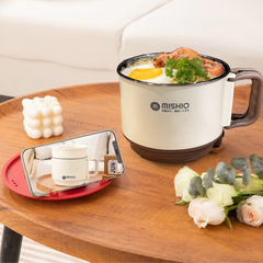 Nồi Lẩu Điện Mini 1.5L Mishio MK392 600W lòng nồi inox 304 không gỉ sét