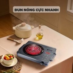 Bếp hồng ngoại Mishio MK417 mặt kính cường lực cao cấp