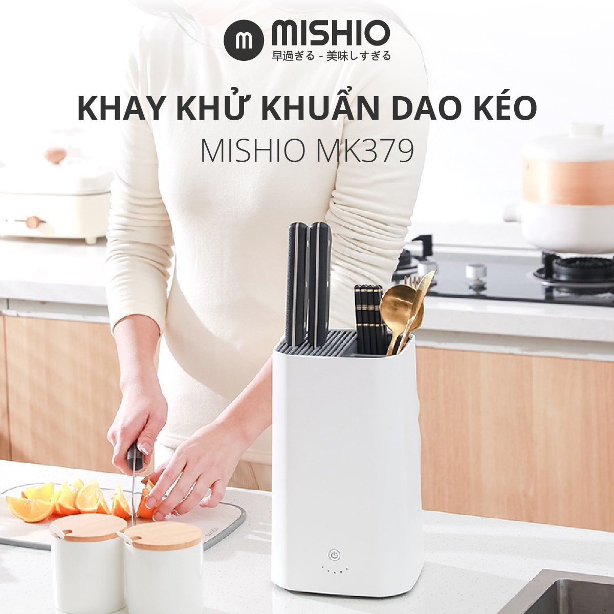  Máy sấy diệt khuẩn muỗng đũa dao kéo Mishio MK379 