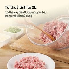 Máy Xay Thịt Đa Năng Mishio MK388 - Cối Thủy Tinh 2L, Xay Nhuyễn Mọi Loại Thực Phẩm, Đa Dụng, Tiện Lợi