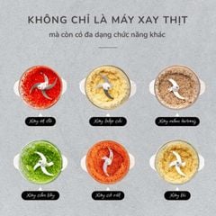 Máy Xay Thịt Đa Năng Mishio MK388 - Cối Thủy Tinh 2L, Xay Nhuyễn Mọi Loại Thực Phẩm, Đa Dụng, Tiện Lợi