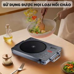 Bếp hồng ngoại Mishio MK417 mặt kính cường lực cao cấp