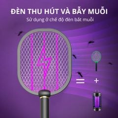 Đèn muỗi có chức năng vợt muỗi Kachi MK386 với đế sạc tích hợp