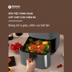 Nồi Chiên Không Dầu 8 Lít Mishio MK391 - Dung Tích Khổng Lồ, Nướng Nguyên Con Gà, Giá Cực Rẻ