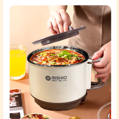 Nồi Lẩu Điện Mini 1.5L Mishio MK392 600W lòng nồi inox 304 không gỉ sét