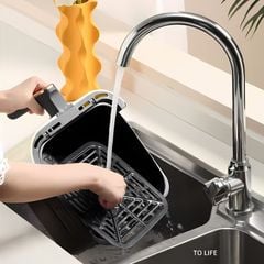 Nồi Chiên Không Dầu 8 Lít Mishio MK391 - Dung Tích Khổng Lồ, Nướng Nguyên Con Gà, Giá Cực Rẻ