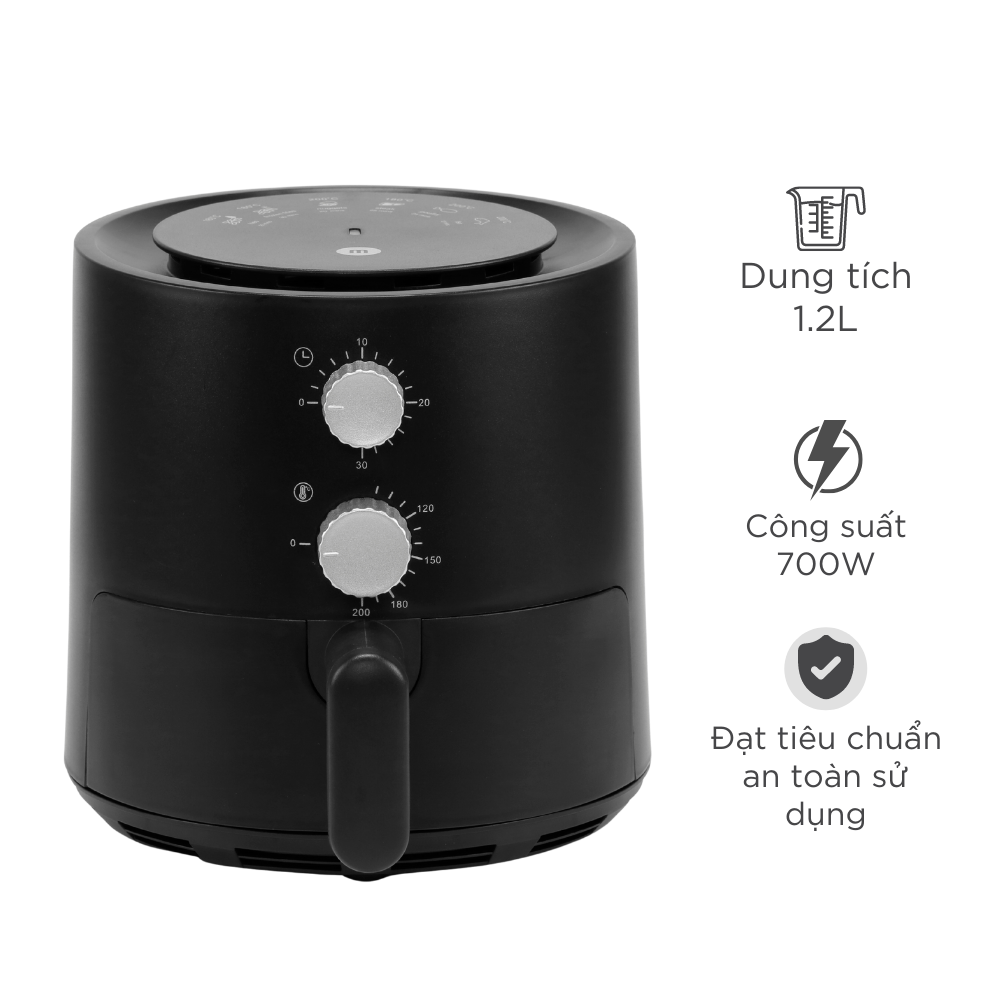 Nồi Chiên Không Dầu Mishio MK320 Dung Tích 1.2L – Mishio Kachi Việt Nam