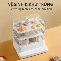Nồi hấp hơi nước 3 tầng 24L Mishio MK384 800W