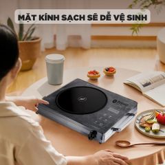 Bếp hồng ngoại Mishio MK417 mặt kính cường lực cao cấp