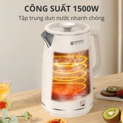 Bình Đun có chức năng giữ nhiệt 1.7 Lít Mishio MK385 inox 304