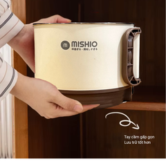 Nồi Lẩu Điện Mini 1.5L Mishio MK392 600W lòng nồi inox 304 không gỉ sét