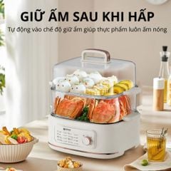 Nồi lẩu hấp thủy nhiệt Mishio MK382 khay hấp inox 304