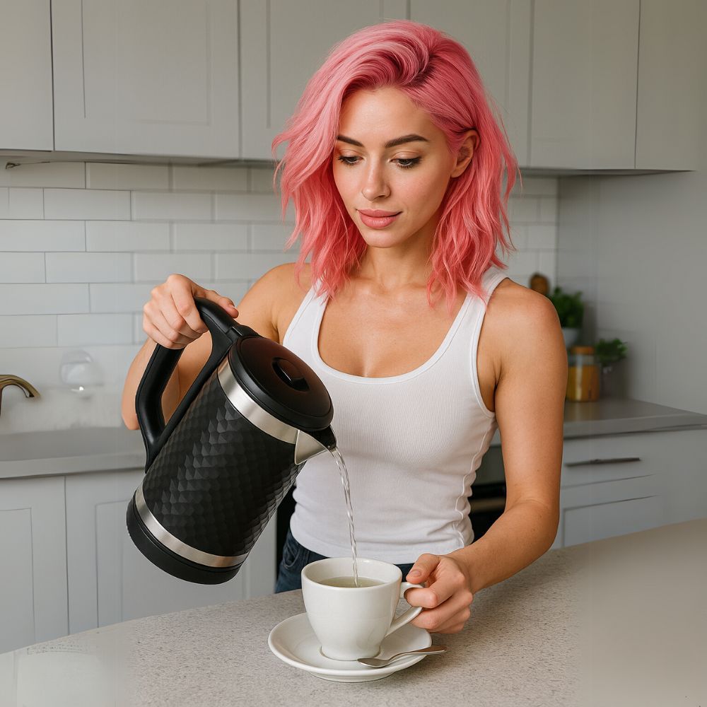 Bình đun siêu tốc Mishio MK403 dung tích 1.8L vỏ nhựa cách nhiệt chống bỏng