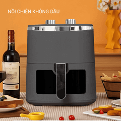 Nồi Chiên Không Dầu 8 Lít Mishio MK391 - Dung Tích Khổng Lồ, Nướng Nguyên Con Gà, Giá Cực Rẻ