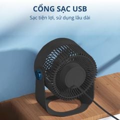 Quạt tích điện để bàn Kachi MK372 | Dung lượng pin 4000mAH