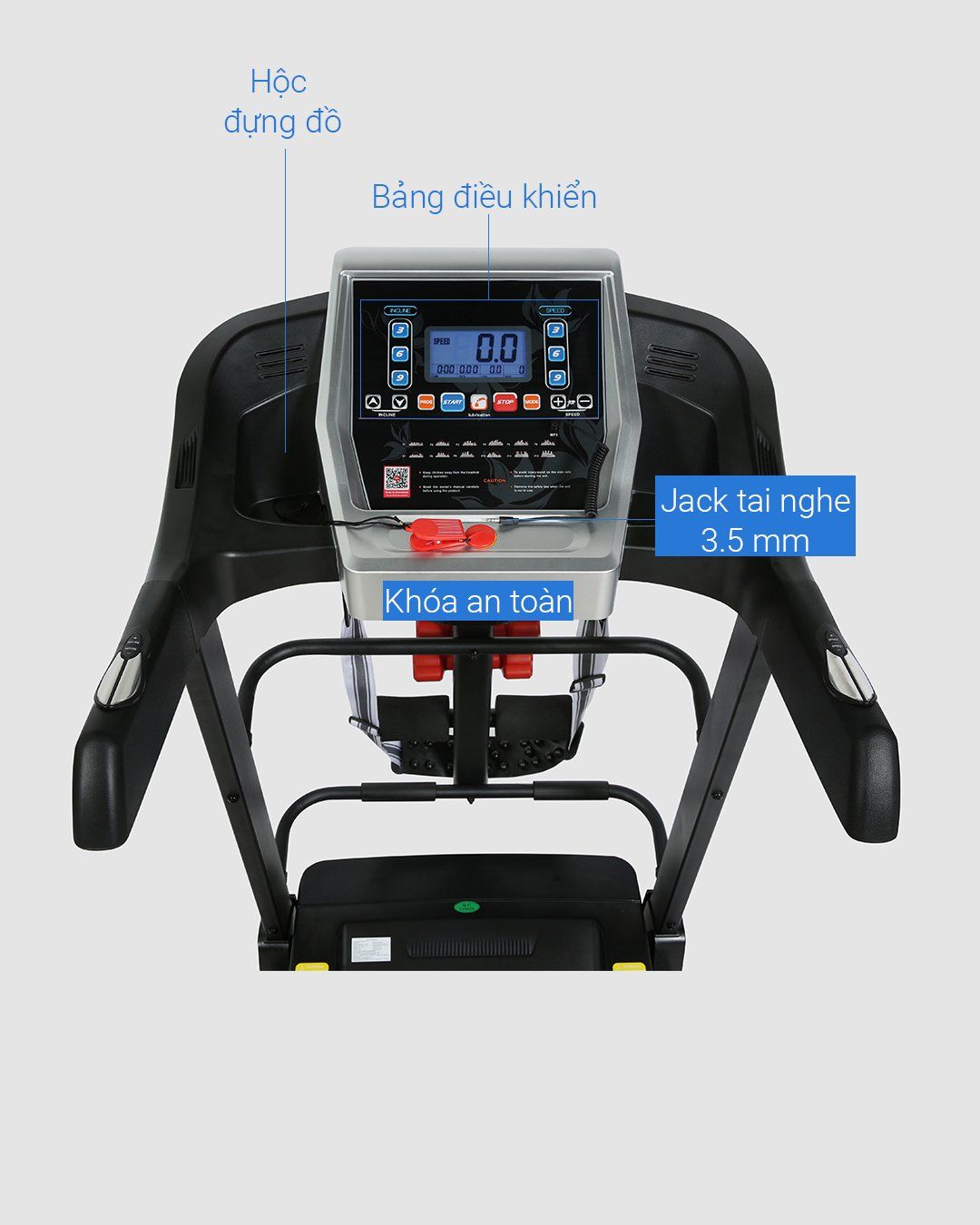  Máy Chạy Bộ Thể Dục AirBike Sport MK277 (MK326) Thảm Chạy Rộng 420mm Nâng Dốc Tự Động 