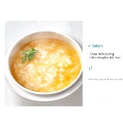 Nồi nấu chậm lòng sứ 3L Mishio MK397 kèm xửng hấp và 4 thố sứ tiện lợi không lo cháy khét hay bong tróc chống dính