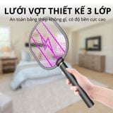  Đèn muỗi có chức năng vợt muỗi Kachi MK386 với đế sạc tích hợp 