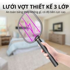 Đèn muỗi có chức năng vợt muỗi Kachi MK386 với đế sạc tích hợp