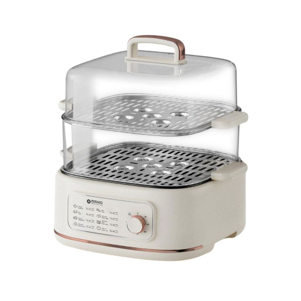 Nồi lẩu hấp thủy nhiệt Mishio MK382 khay hấp inox 304