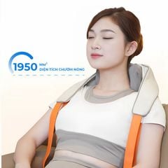 Máy massage cổ vay gáy 6D Kachi MK395 mô phỏng bàn tay người, chạy pin không dây tiện lợi