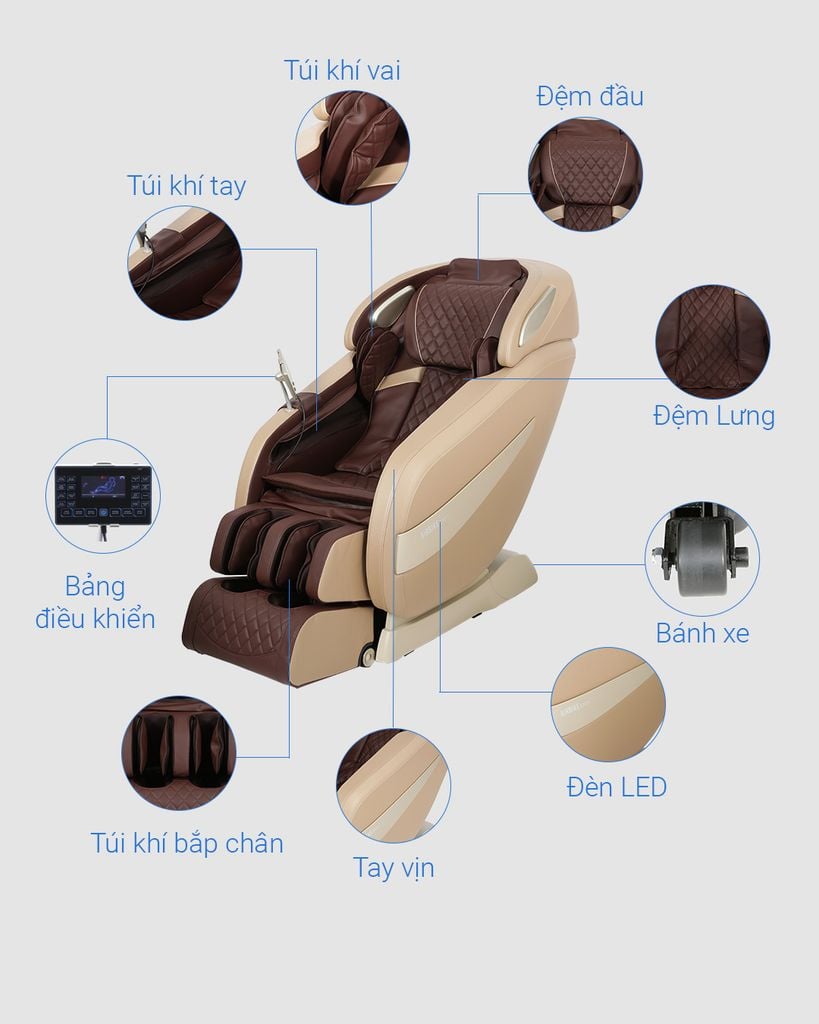 Ghế massage cao cấp Airbike Sport MK327 - hàng trưng bày thanh lý