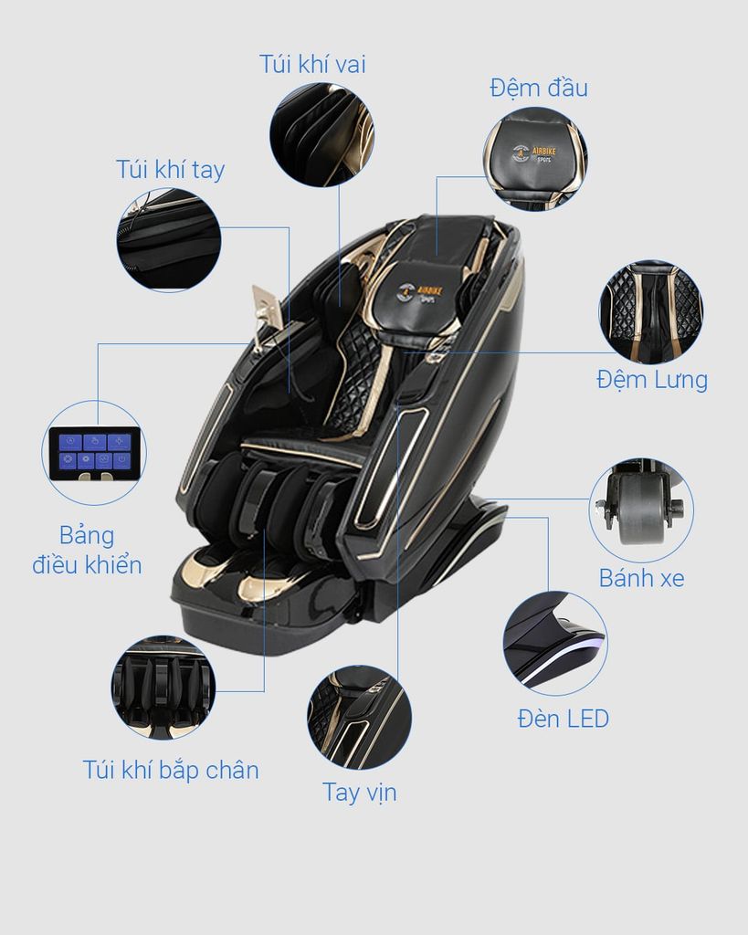 Ghế massage cao cấp Airbike Sport MK337 - trưng bày thanh lý