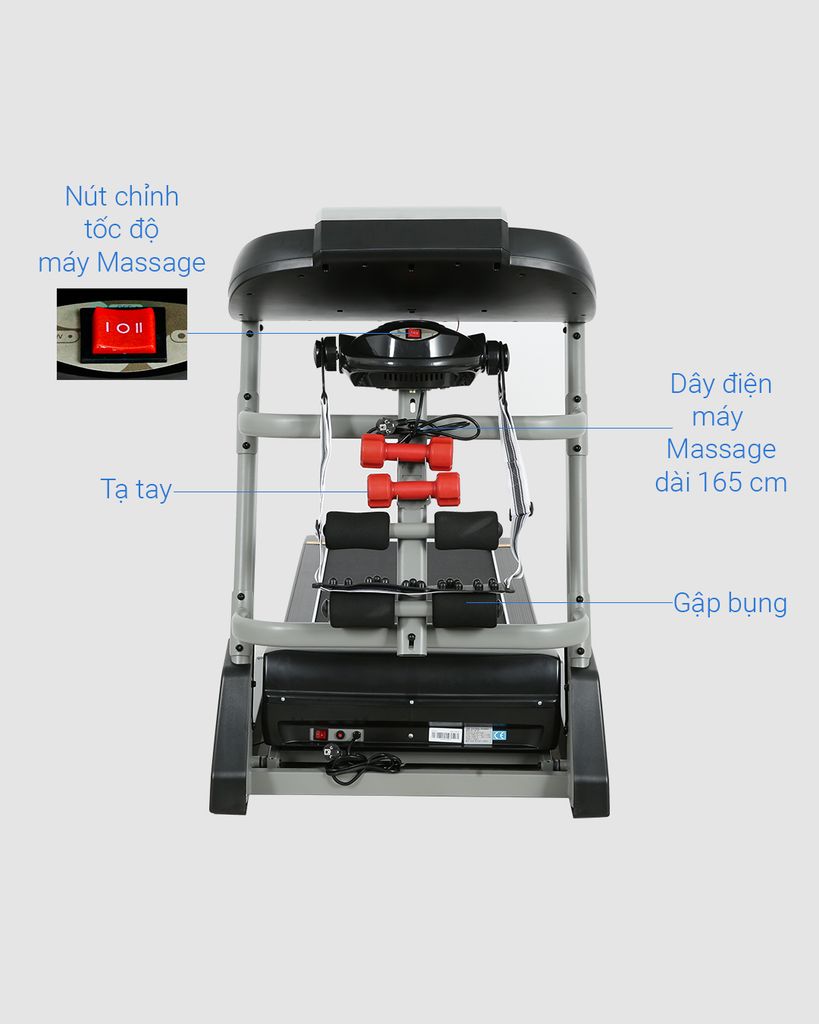 Máy chạy bộ thể dục cao cấp Airbike Sport MK338 thảm 480mm - thanh lý hàng trưng bày