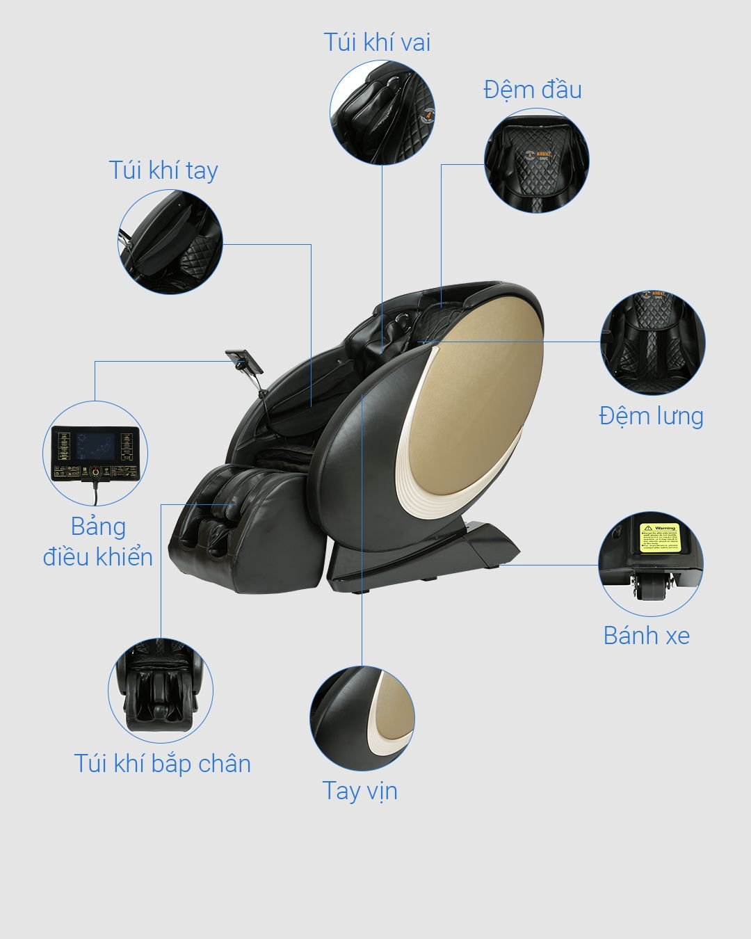  Ghế massage cao cấp Airbike Sport MK335 