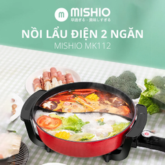 Nồi Lẩu Điện 2 Ngăn Mishio Mk112 5L - Màu Đỏ