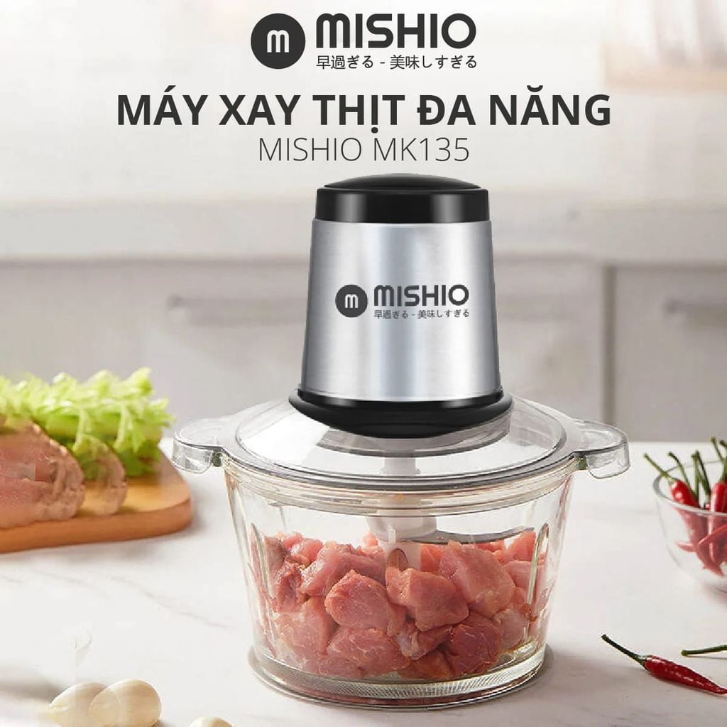 Máy Xay Thịt Đa Năng Mishio Mk135 1,8L 300W