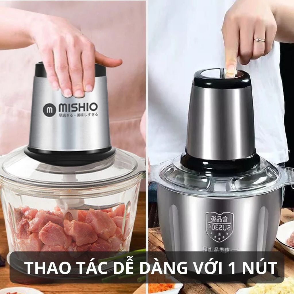 Máy Xay Thịt Đa Năng Mishio Mk135 1,8L 300W