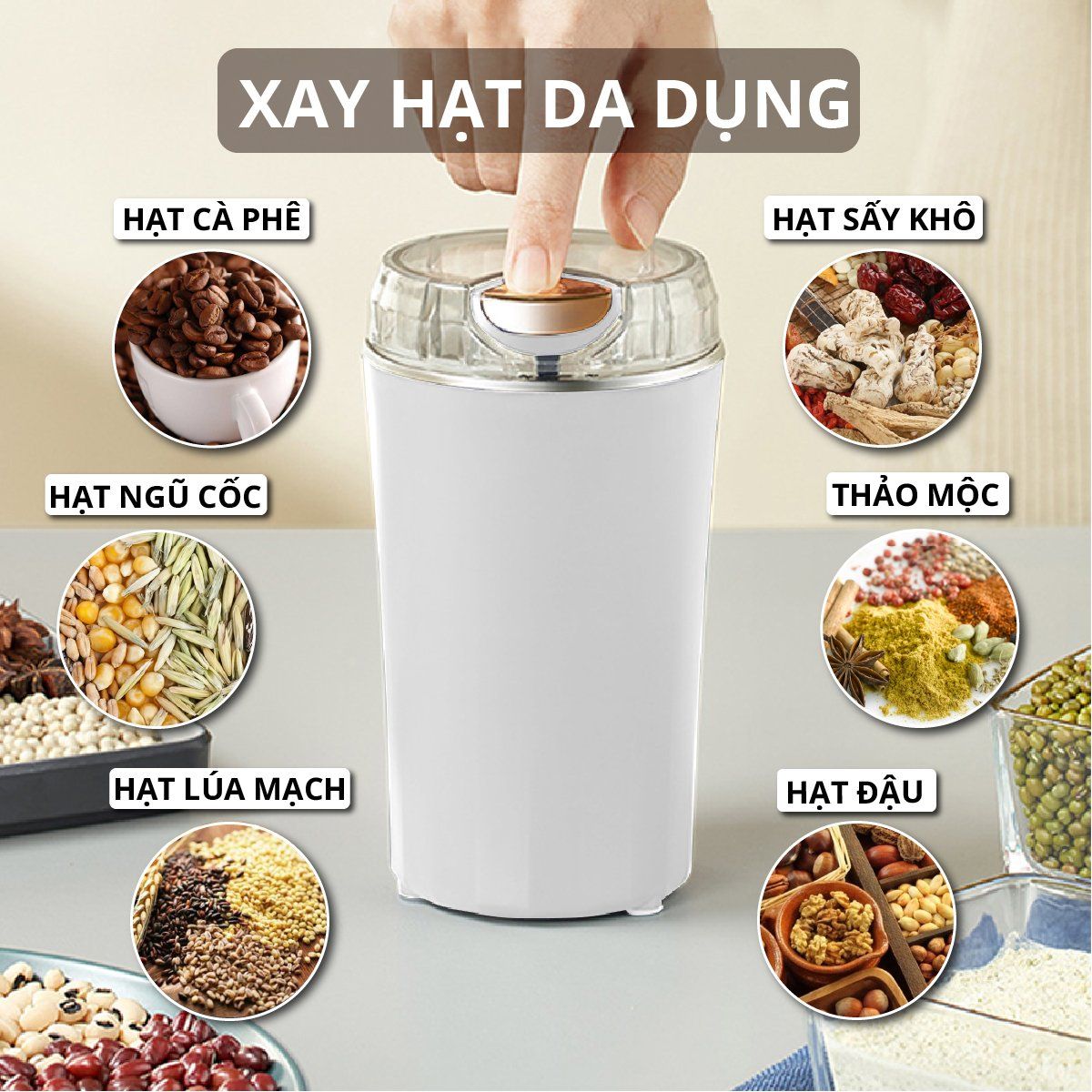  Máy xay bột khô inox 304 Mishio MK359 