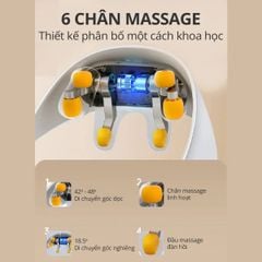 Máy Massage Cổ Vai Gáy Kachi MK366 | Bi lăn 4D mô phỏng tay người | Nhiệt hồng ngoại chườm ấm