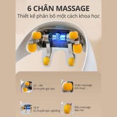Máy Massage Cổ Vai Gáy Kachi MK366 | Bi lăn 4D mô phỏng tay người | Nhiệt hồng ngoại chườm ấm