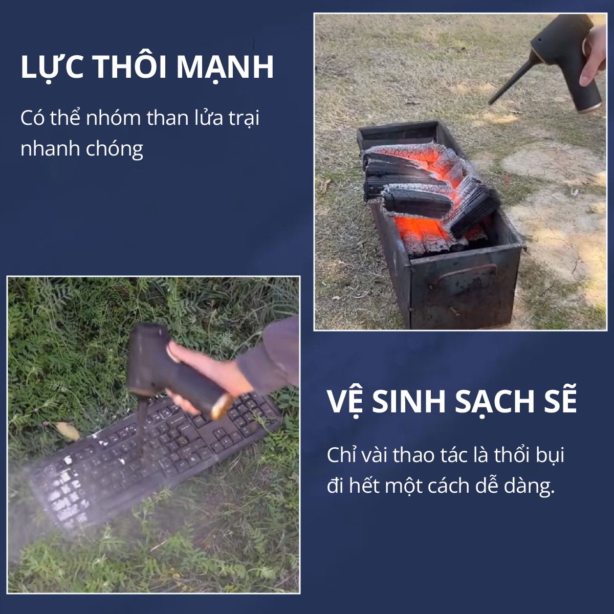  Máy Thổi Bụi vệ sinh Không Dây Kachi MK367 kèm phụ kiện hút bụi 