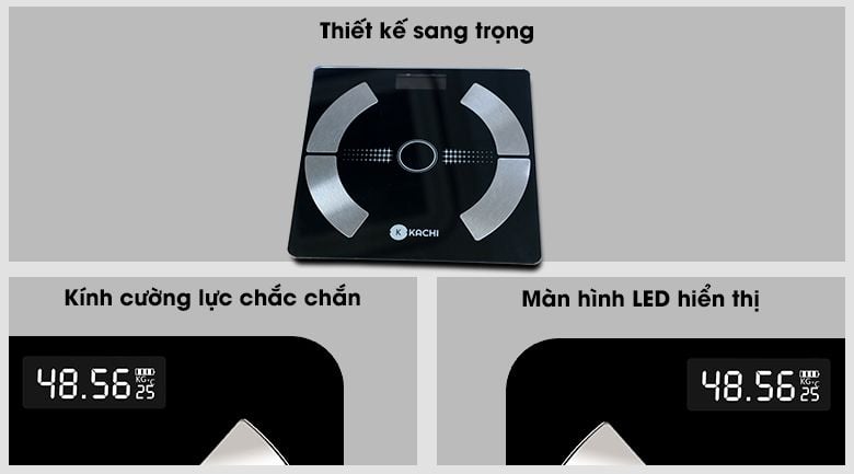 Cân Điên Tử Bluetooth Phân Tích Chỉ Số Cơ Thể Kachi MK223