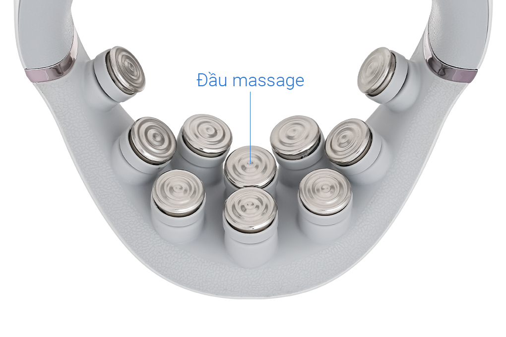  Máy massage cổ không dây 10 đầu rung nhiệt cao cấp Kachi MK350 tăng lưu thông tuần hoàn máu lên não giảm đau đầu, ngừa đột quỵ 